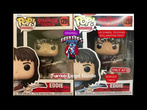 Funko Pop Legit Guide "Real Vs Fake": EDDIE #1250 GAMESTOP – STRANGER THINGS