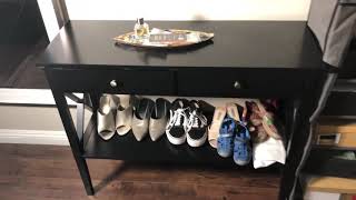 $110 Cheap Good Quality Narrow Entryway Hall Table / Desk w/ 2 Drawers Review