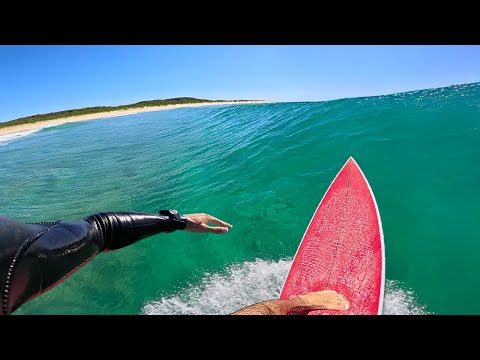 SURFING DREAMY WAVES UP THE COAST! (RAW POV)