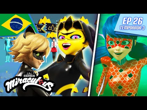 Capa de MIRACULOUS |  A BATALHA DOS MIRACULOUS 2  | Episódio completo  Temporada 3 Ep 26 | BRASIL
