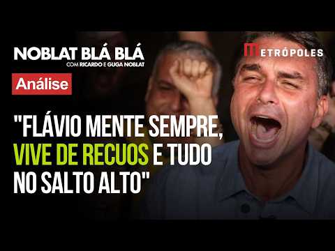 Flávio tem mentiras expostas, chama recuos de 