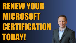 How to Renew Your Microsoft Certification!