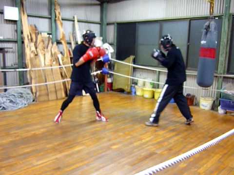 伊豆 下田 ボクシング   ジャブ　2　大野　対　藤井