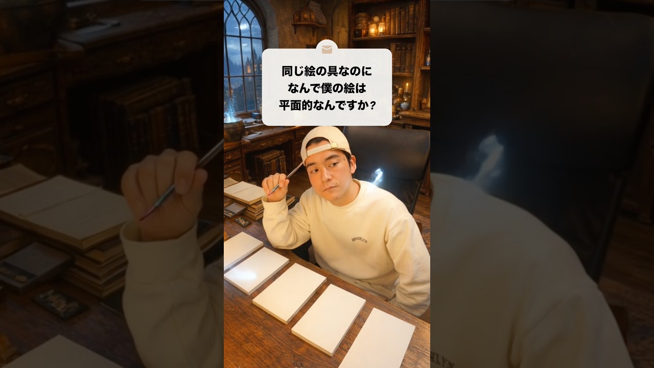 絵の立体感が出ない人へ→プロの色使い見せます👨‍🎨 #画家になる #画家 #アート  #art #painter  ※ 映像には一部AIを使用しています。
