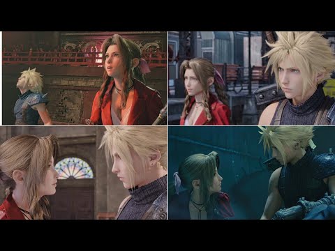 All Cloud and Aerith Scenes and Interactions | Final Fantasy 7 Remake (4K/HD)