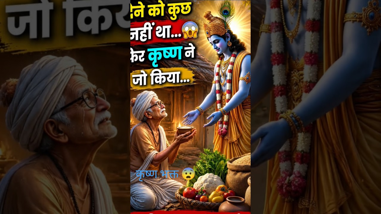 भक्त के पास देने को कुछ नहीं था, फिर कृष्ण ने जो किया… 😱🙏 | कृष्ण भक्ति #shorts#aishorts