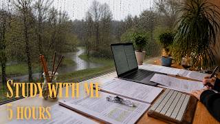 5 HOUR STUDY WITH ME in SCOTLAND |  Deep Focus with Me 🌧️ Rain Sounds, No Music, Pomodoro 50/10