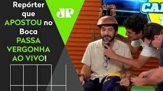 Duvidou do Santos? Repórter perde aposta e passa vergonha após 3 a 0 no Boca Juniors