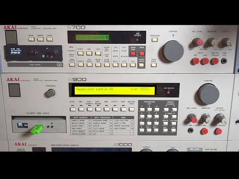 Akai S700 & S900 - MIDI sample dumps | tutorial + bonus S612
