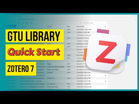 Zotero 7 Quick Start Tutorial