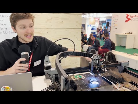 Stephen Hawes and the LumenPnP Open Source Pick and Place Machine - Electronica 2022
