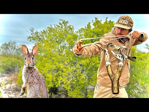 I Hunted With a Rubber Band Powered Slingshot