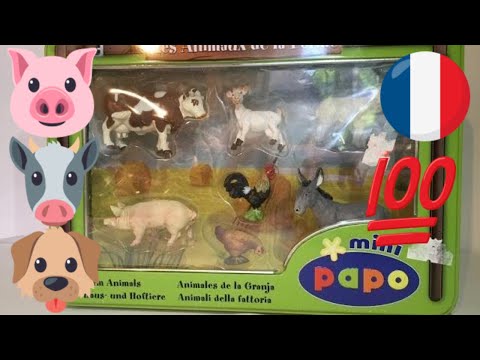 🐶🐻🐮🐯🐸🦊unpack Mini Papo Animals - Les Animaux de la Ferme (02032)
