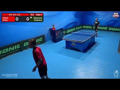 08:30 Oleksii Zaiets 0-3 Oleksandr Hrebelnyi West 1 WIN CUP 17.12.2022 | TABLE TENNIS WINCUP