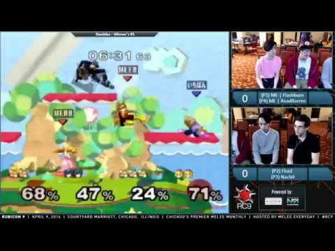 Rubicon 9 - ME | Flashburn & ME | ReadBarren vs. Fluid & Nach0 - SSBM - Doubles WR1