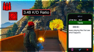 3.48 KD Tryhard Griefer Spawn Traps Me With A Jet But Regrets It on GTA 5 Online!