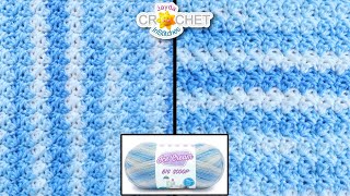 Easy Baby Boy Blanket "Seeds of Love" - using Ice Cream Big Scoop by Lion Brand