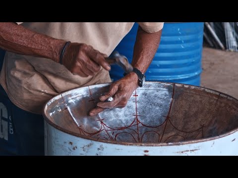 Transforming an Oil Drum Into an Instrument - Trinidad and Tobago Steel Pan