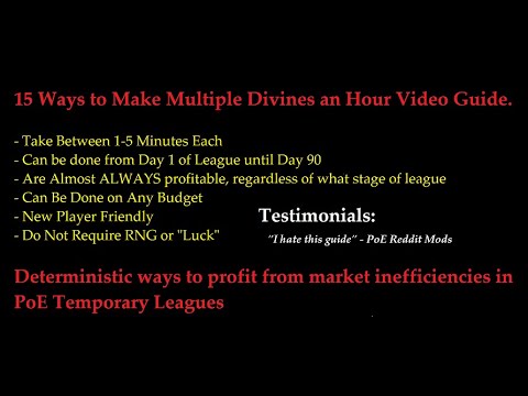 [PoE Sanctum] 15 Ways to Make Multiple Divines / Hour From 1st Until Last Day of League-With No RNG