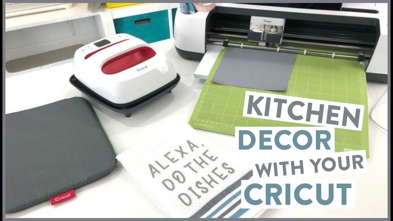 KITCHEN DECOR WITH YOUR CRICUT – ALEXA, DO THE DISHES TOWEL!