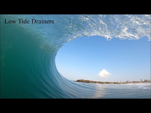 Bodyboarding Low Tide Drainers | GoPro POV