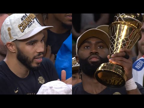 Jaylen Brown wins Finals MVP and shows love to Jayson Tatum - FULL SPEECH