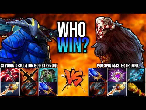 (DUAL PERSPECTIVE) EPIC LATE GAME BATTLE STYGIAN DESOLATOR GOD STRENGHT VS PRO SPIN MASTER | DOTA 2