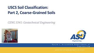 Soil Classification: Part 2 Coarse Grained soils