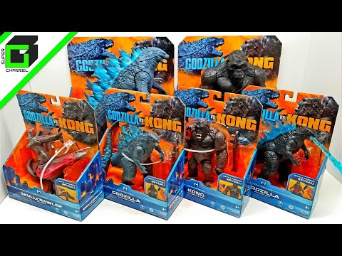 New! GODZILLA vs KONG (All six action figures, so far) Playmates Toys UNBOXING and REVIEW!