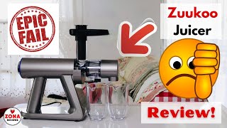 ZUUKOO Slow Masticating Juicer ⭐️ Worst Juicer I Have Ever Used ⭐️ HONEST Review
