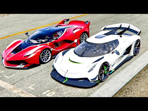 Koenigseggg Jesko vs Ferrari FXX K  - Top Gear Track