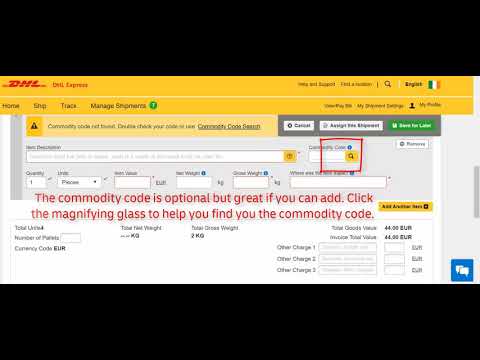 MyDHL+ Creating a Customs Invoice