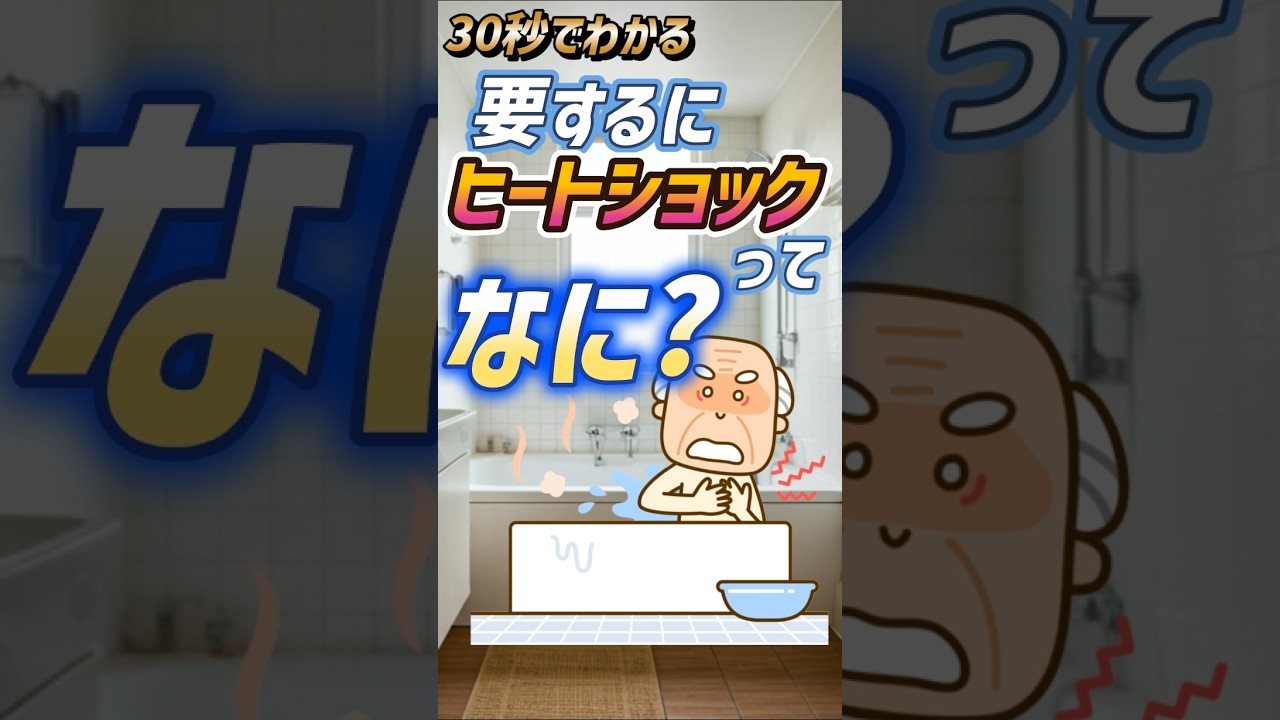 ヒートショックとは？対策やメカニズムなど要するに30秒で理解できます！