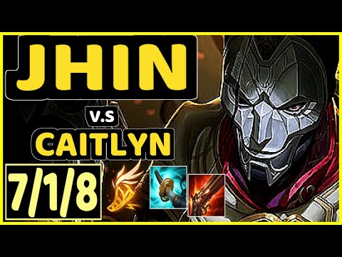 HENA (JHIN) vs CAITLYN - 7/1/8 KDA BOTTOM ADC CHALLENGER GAMEPLAY - KR