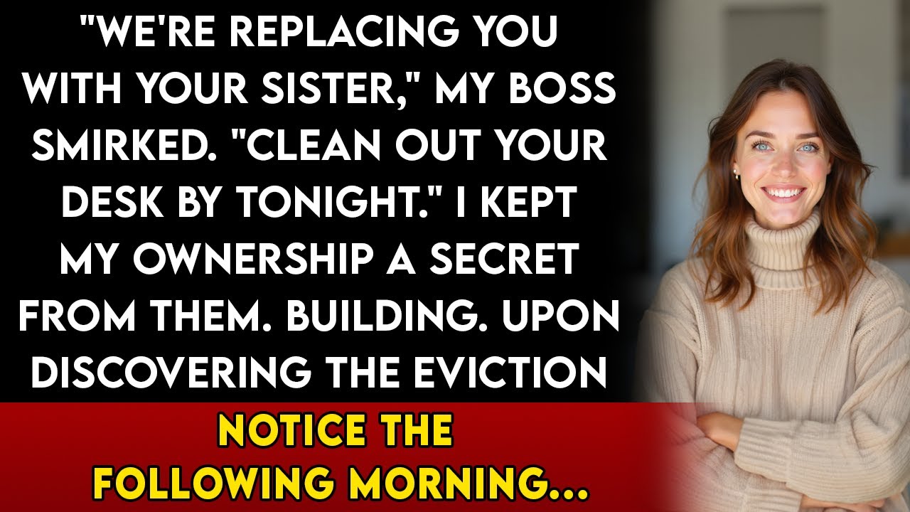 My Family Fired Me to Hire My Sister, But They Didn’t Know I Owned the Entire Block