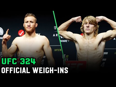 UFC 324 Official Weigh-Ins