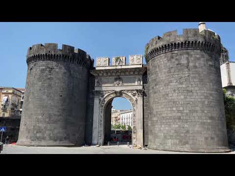 Porta Capuana is an ancient city gate, close to the Capuano castle. - Naples Italy - ECTV