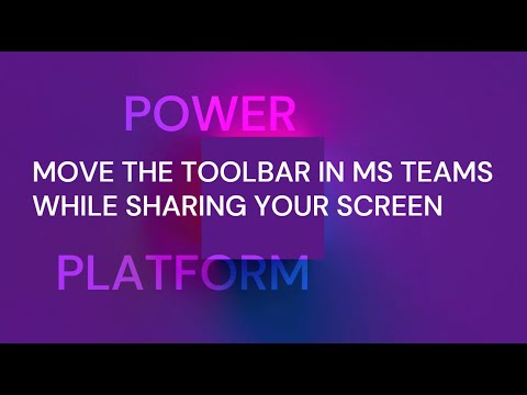 How to Reposition Toolbar in MS Teams Screen Share How to Reposition Toolbar in MS Teams Screen Share