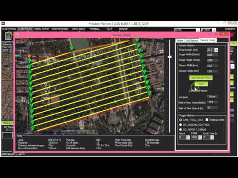 Setting up a mapping mission with Mission Planner (Tutorial)