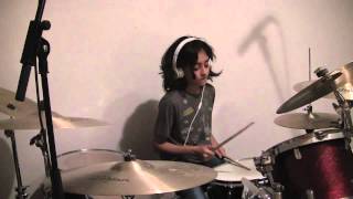Raghav 10 Year Old Drummer : Zomby Woof by Frank Zappa Drum Cover