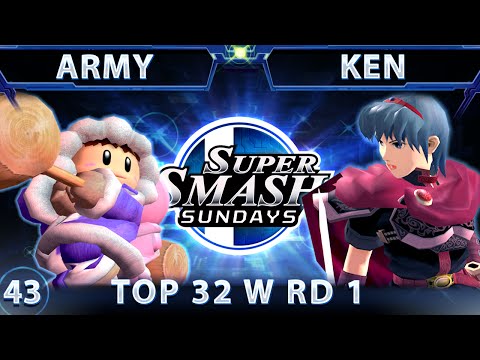 SSS 43 - ARMY (Ice Climbers) Vs. Liquid Ken (Marth) SSBM Top 32 Winners Round 1 - Smash Melee