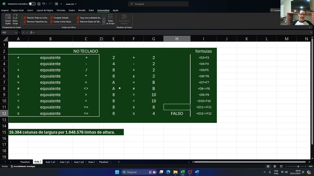 Aula 1 Excel 2024.2 - Introdução