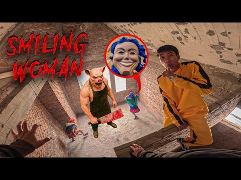 SMILING WOMAN REAL LIFE ESCAPE 70.0 | Horror Parkour Pov Short | Bubbles 3Run
