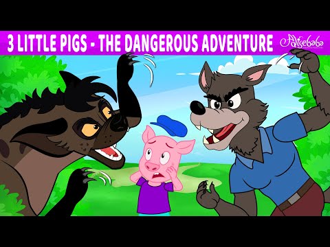 Three Little Pigs - The Dangerous Adventure | Bedtime Stories for Kids in English | Fairy Tales