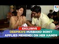 Deepika Singh’s husband Rohit applies Mehendi on her hands for Karwa Chauth | Exclusive