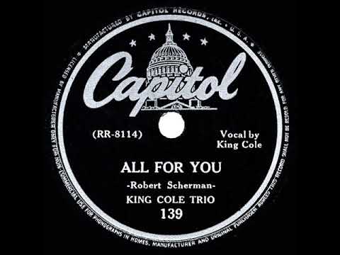 1943 HITS ARCHIVE: All For You - Nat King Cole (King Cole Trio) (#1 R&B hit)