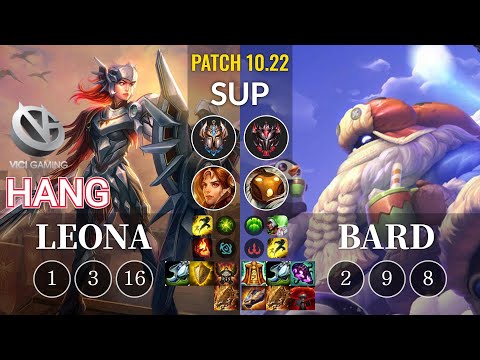 VG Hang Leona vs Bard Sup - KR Patch 10.22