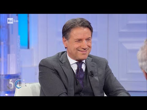 30 anni di Porta a Porta, Giuseppe Conte intervistato da Vespa e Mentana