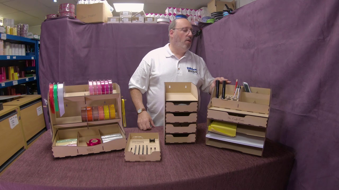 Ribbon Storage Units - Craft Crate - Ribbon Desk Tidy