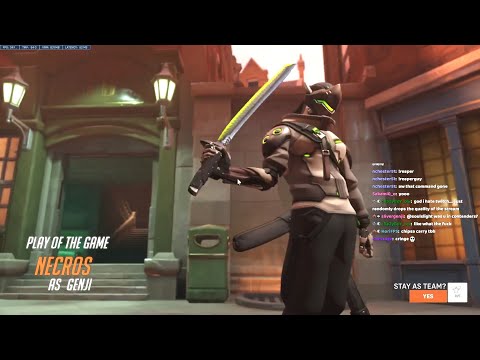 Necros Sick Genji Gameplay - POTG! [ Overwatch 2 PVP Beta ]